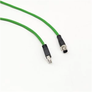 M12 D-รหัสไปยังสายอีเทอร์เน็ต RJ45